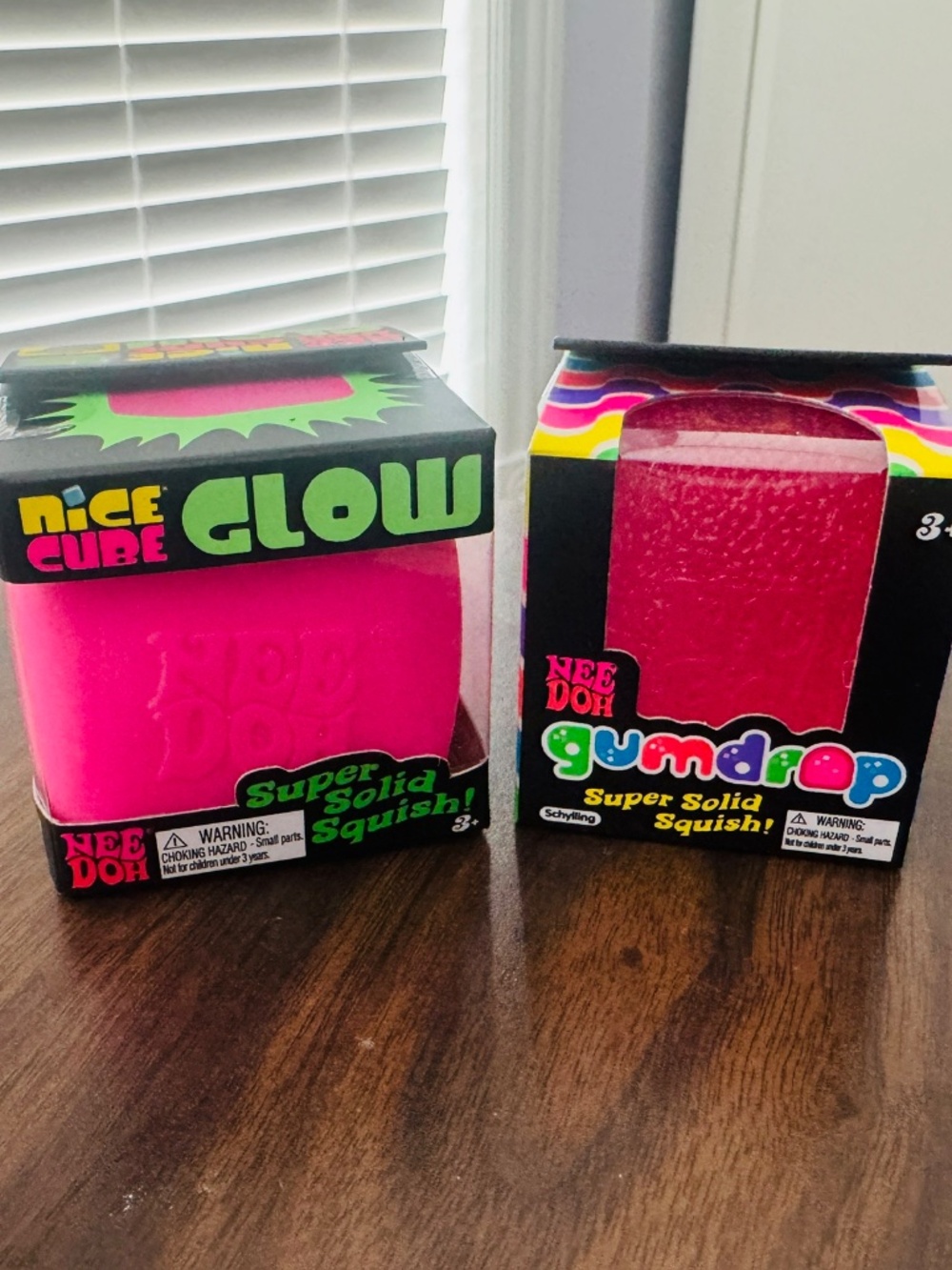 Pink Bundle of 2 Needohs - Nice Cube Glow Cube and Gumdrop